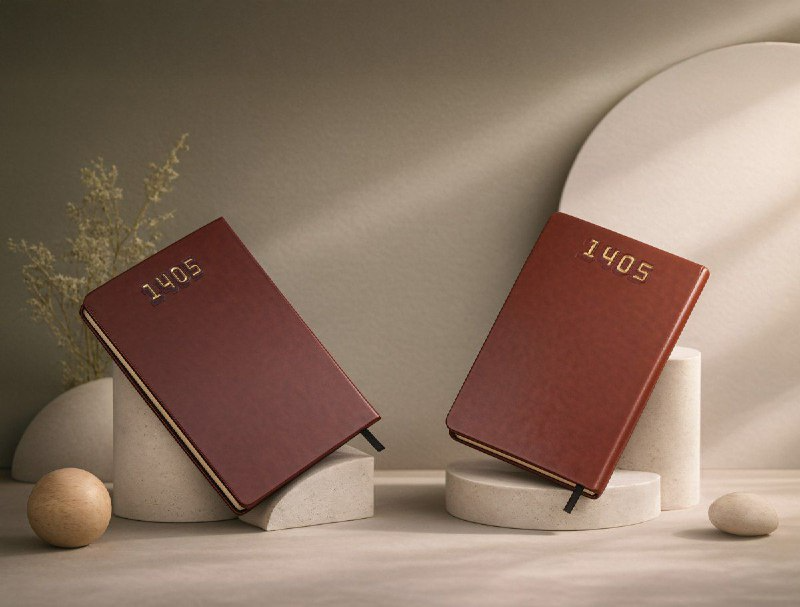 کد 27: سالنامه رقعی دستیار ترمو دیپلمات کاغذ کرم