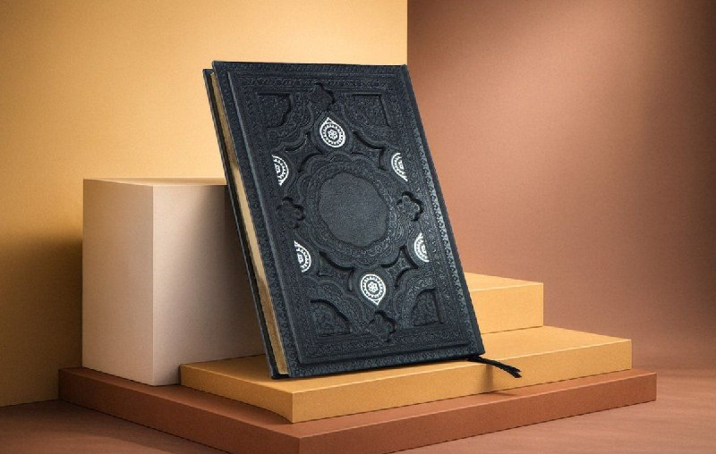 کد61: سالنامه  حافظ وزیری ترمو مشکی برجسته لب طلا